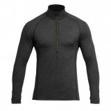 RUNNING pánské triko dlouhý rukáv s půlzipem Anthracite