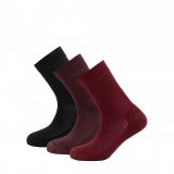 DAILY MEDIUM set ponožek - 3 páry Beetroot Mix