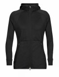 Wmns ZoneKnit LS Zip Hoodie, Black
