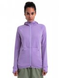 Wmns Merino Quantum ZoneKnit™ LS Zip Hoodie, Purple Gaze
